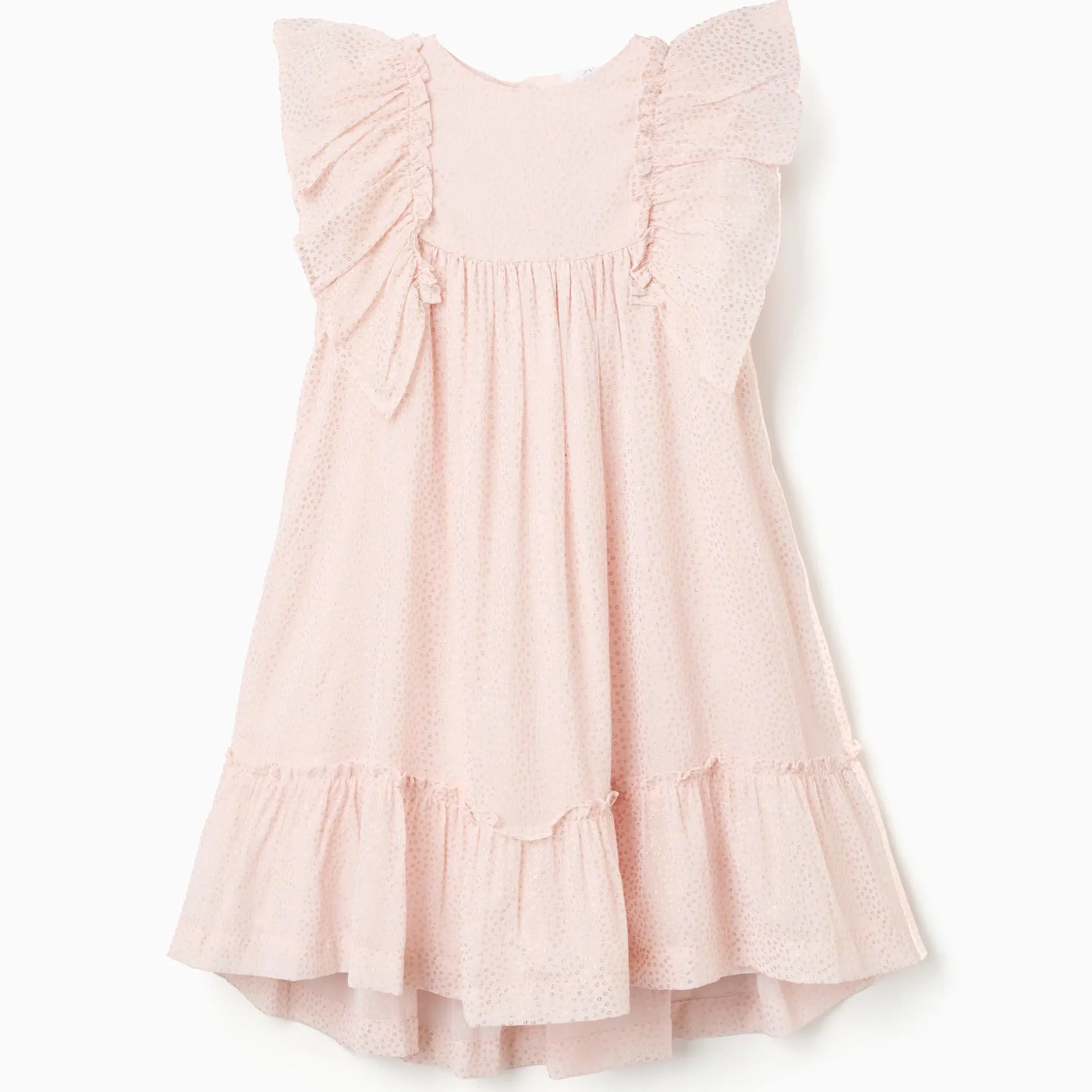 Robe En Crêpe Avec Volants Et Lurex - Image 1 of 3