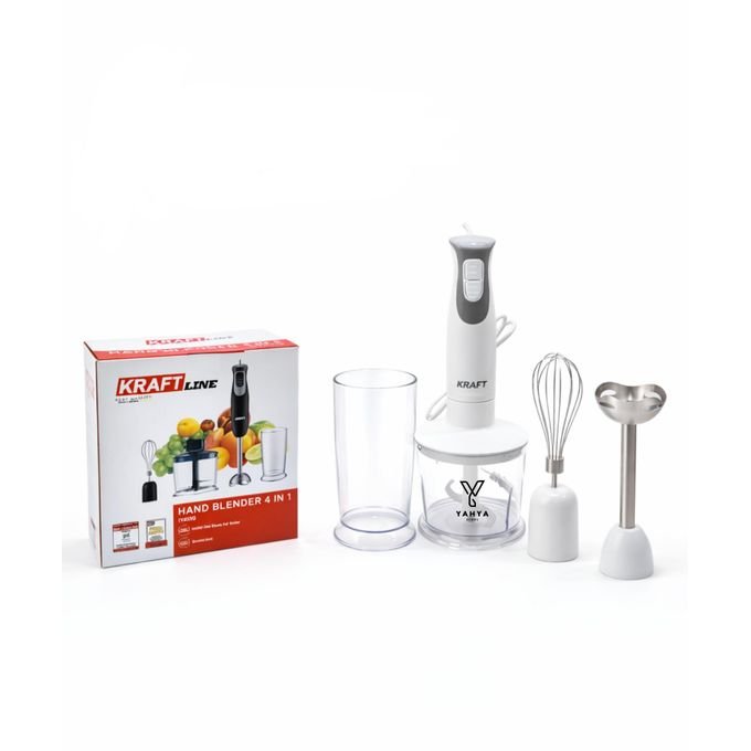 Kraft Line Mixeur Plongeant 4 En 1 – Modèle Hb004 – 500w – Accessoires Complets -b - Image 1 of 1