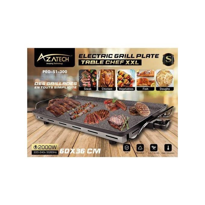 Plaque À Grillade Plancha Barbecue Électrique Granit/acier Inoxydable - Image 1 of 1
