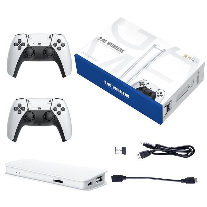 Console De Jeu Vidéo Rétro Sans Fil, Plus De 30 000 Jeux, 23 Émulateurs, Haute Définition 4k Pour Téléviseur Avec Deux Contrôleurs Sans Fil 2,4g - Image 1 of 4