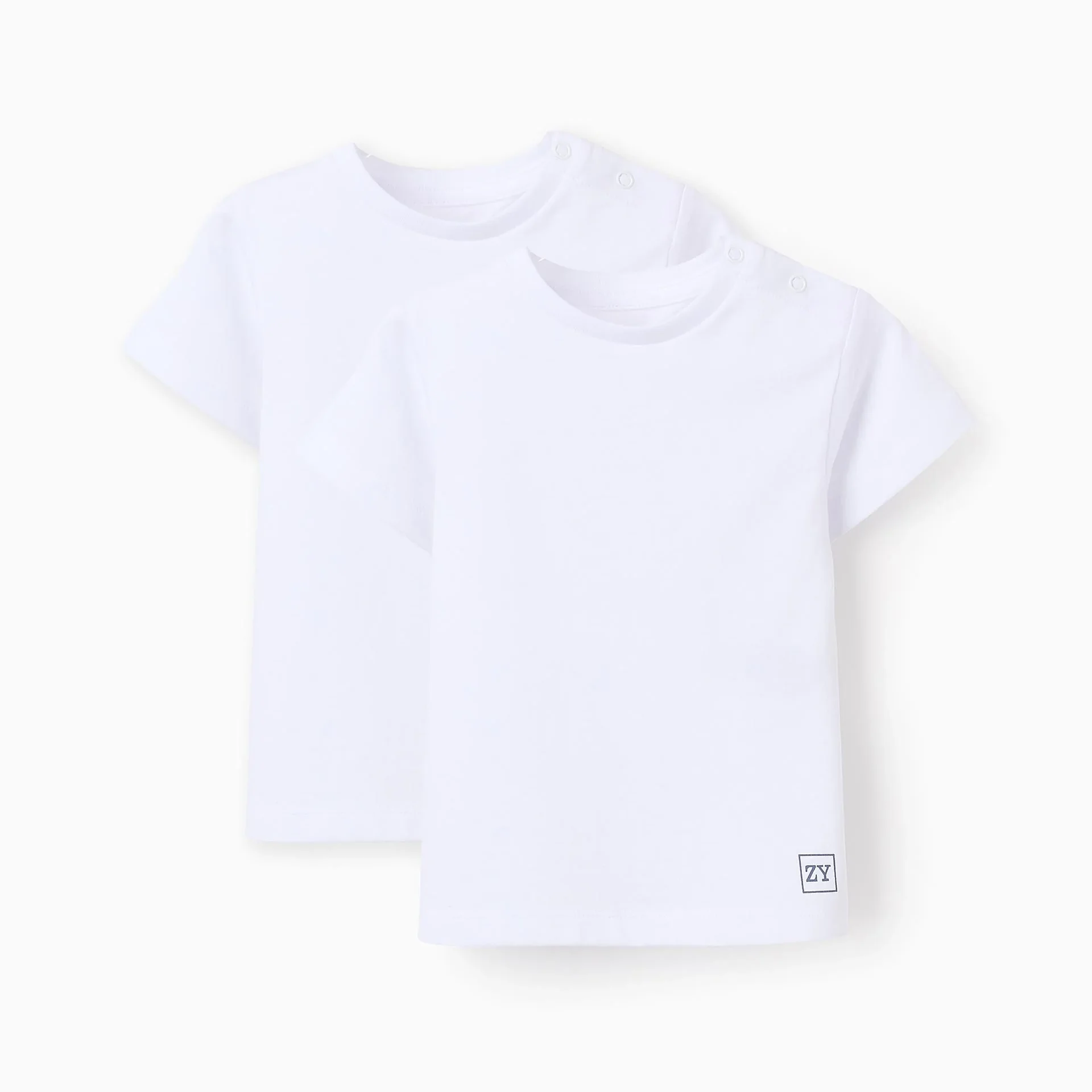 Pack 2 T-shirts Unis En Coton Pour Bébé Garçon - Image 1 of 3