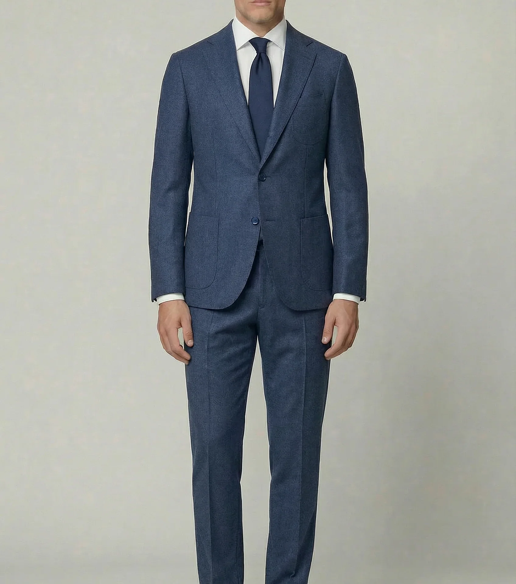 Arezzo Suit – Blue – Zignone Fabric – 96% Wool, 4% Cashmere - Image 1 of 4