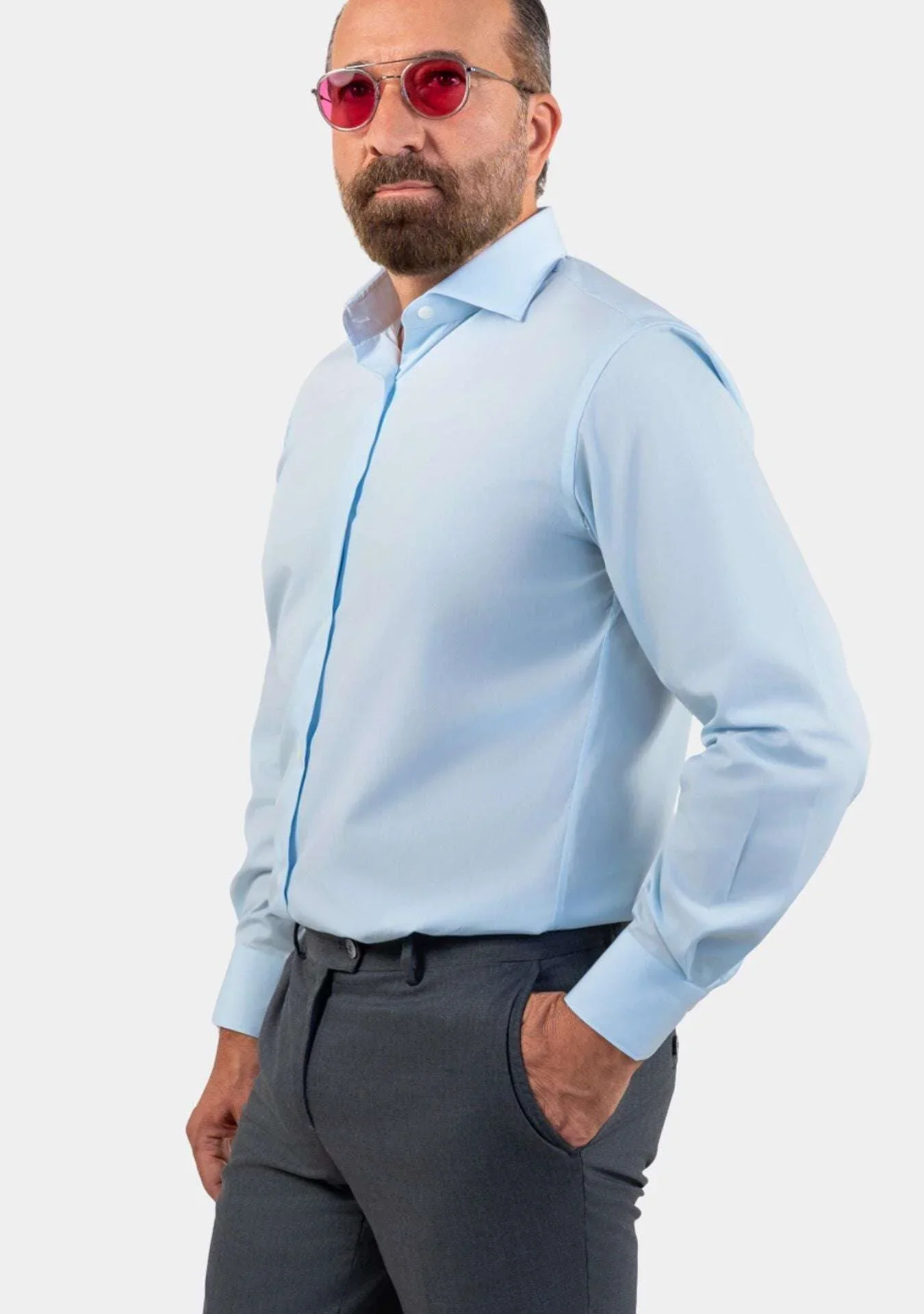 Cordone X Gabriel Sky-blue Poplin Shirt - Image 1 of 4