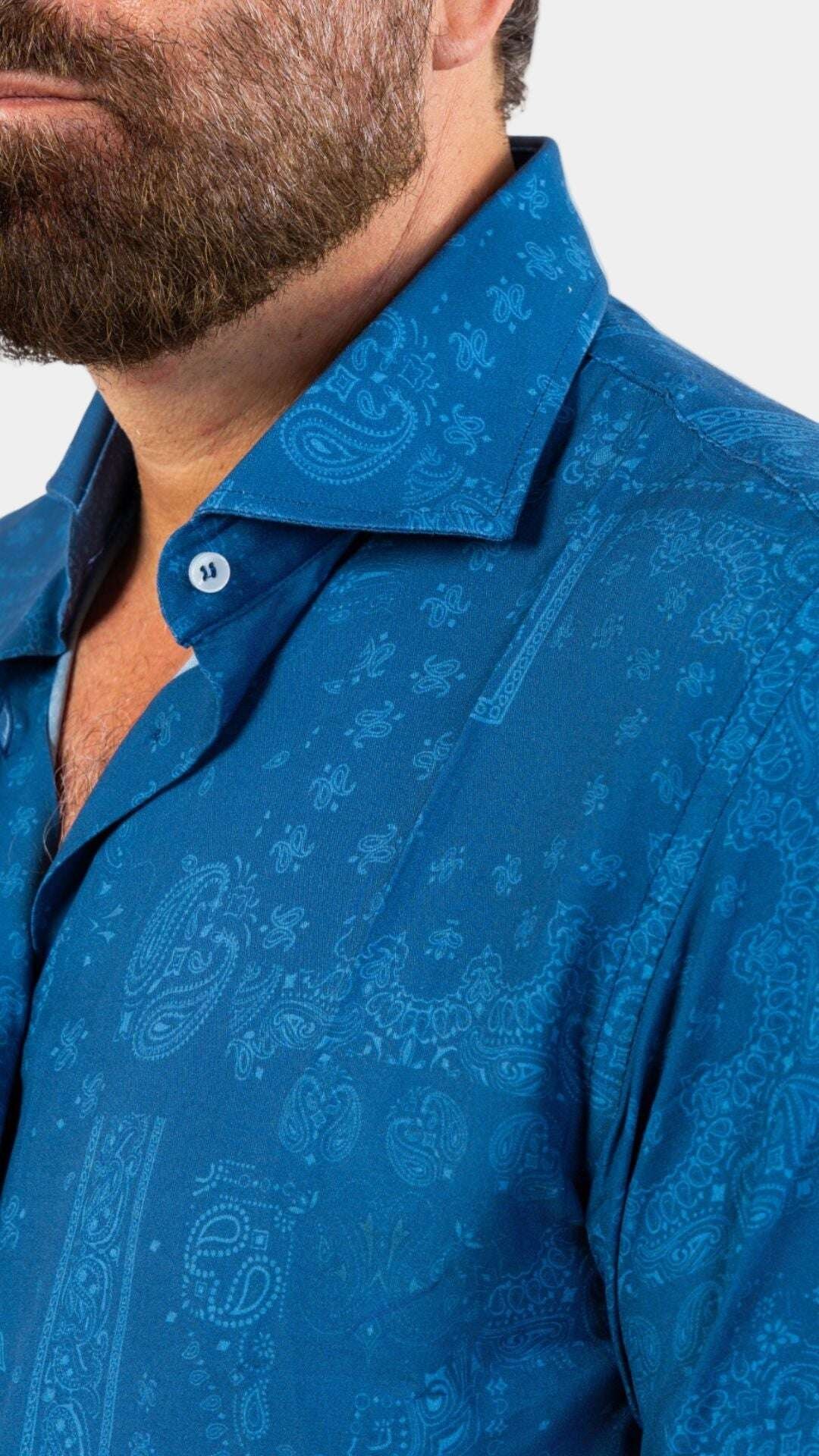 Blue Fower Shirt - Image 1 of 4