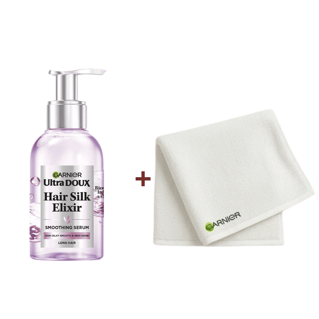Garnier Ultra Doux Sérum Hair Silk Elixir +serviette Coffret - Image 1 of 1