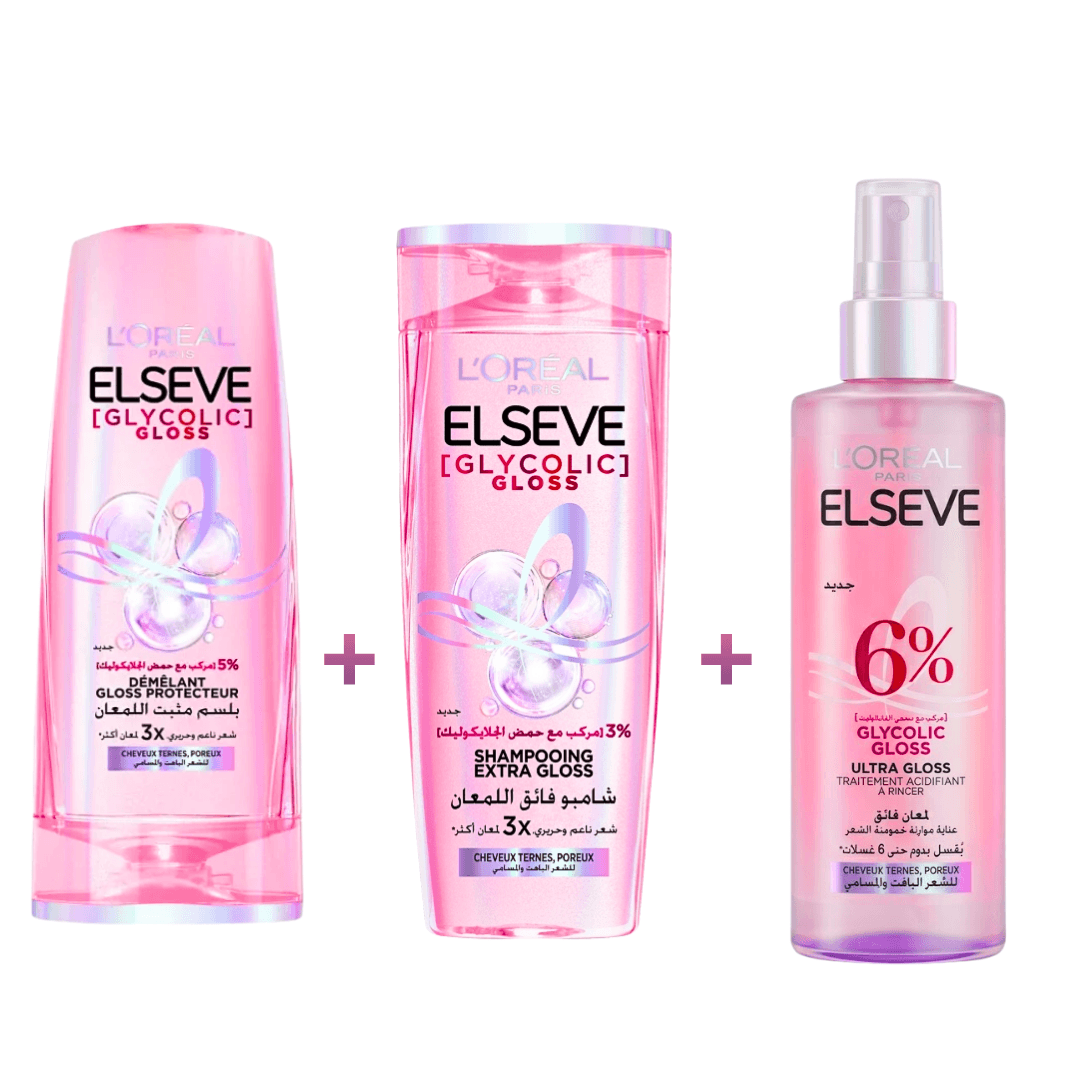 Glycolic Gloss Shampooing + Démêlant Gloss Protecteur + Ultra Gloss Coffret - Image 1 of 1