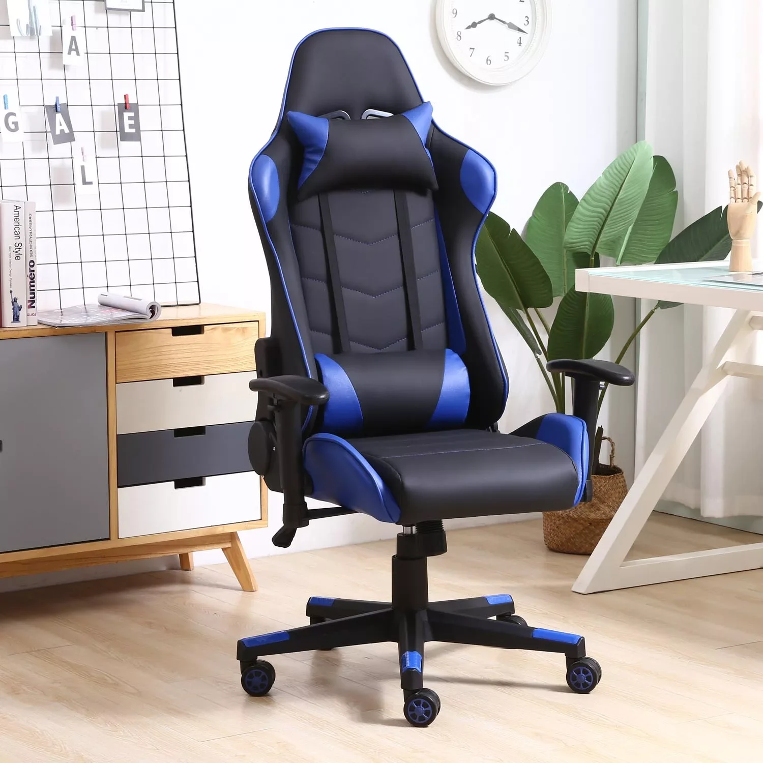 Gaming Fauteuil De Bureau - Bleu / Noir - Image 1 of 4