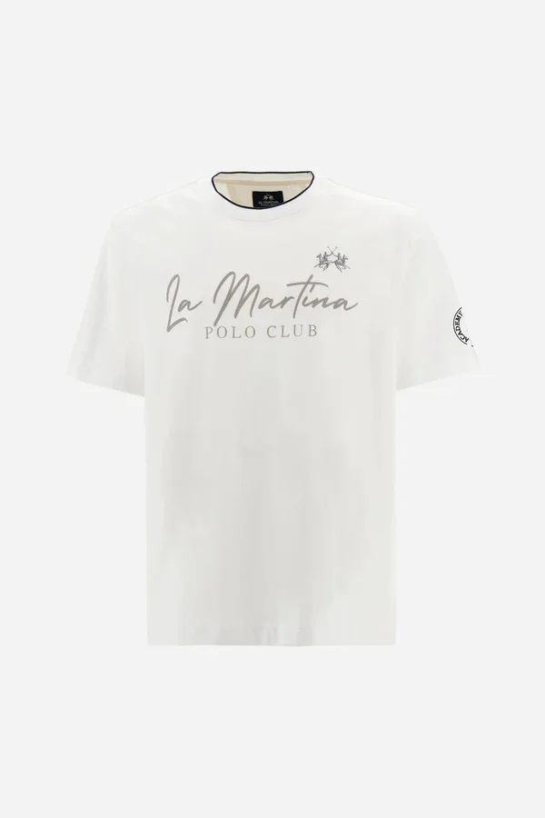 T-shirt En Jersey Épais « Polo Club » – Clodoveo   - Image 1 of 4