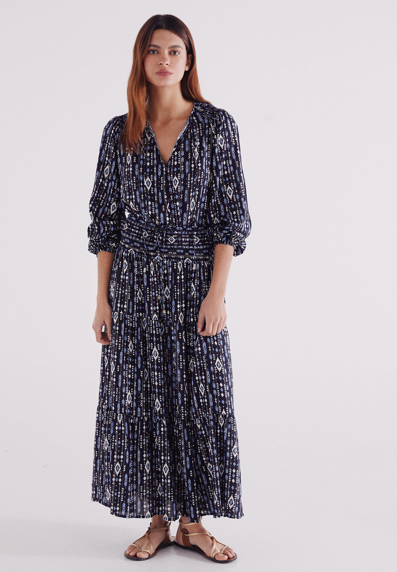 Blouse Ethnique Nid Dabeille - Image 1 of 3