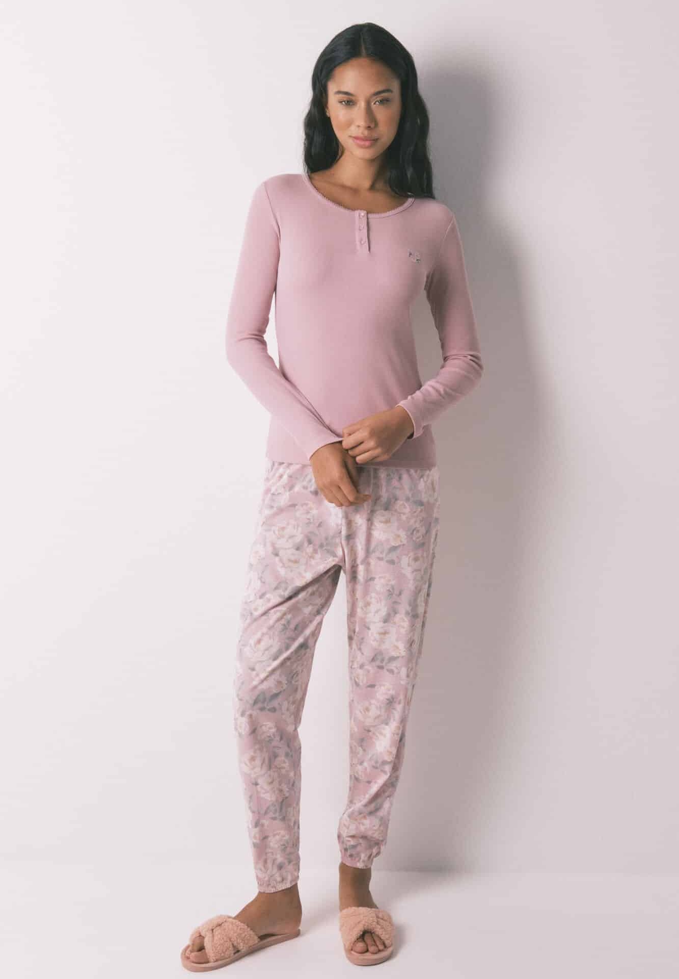 Pyjama Long À Imprimé Floral - Image 1 of 4