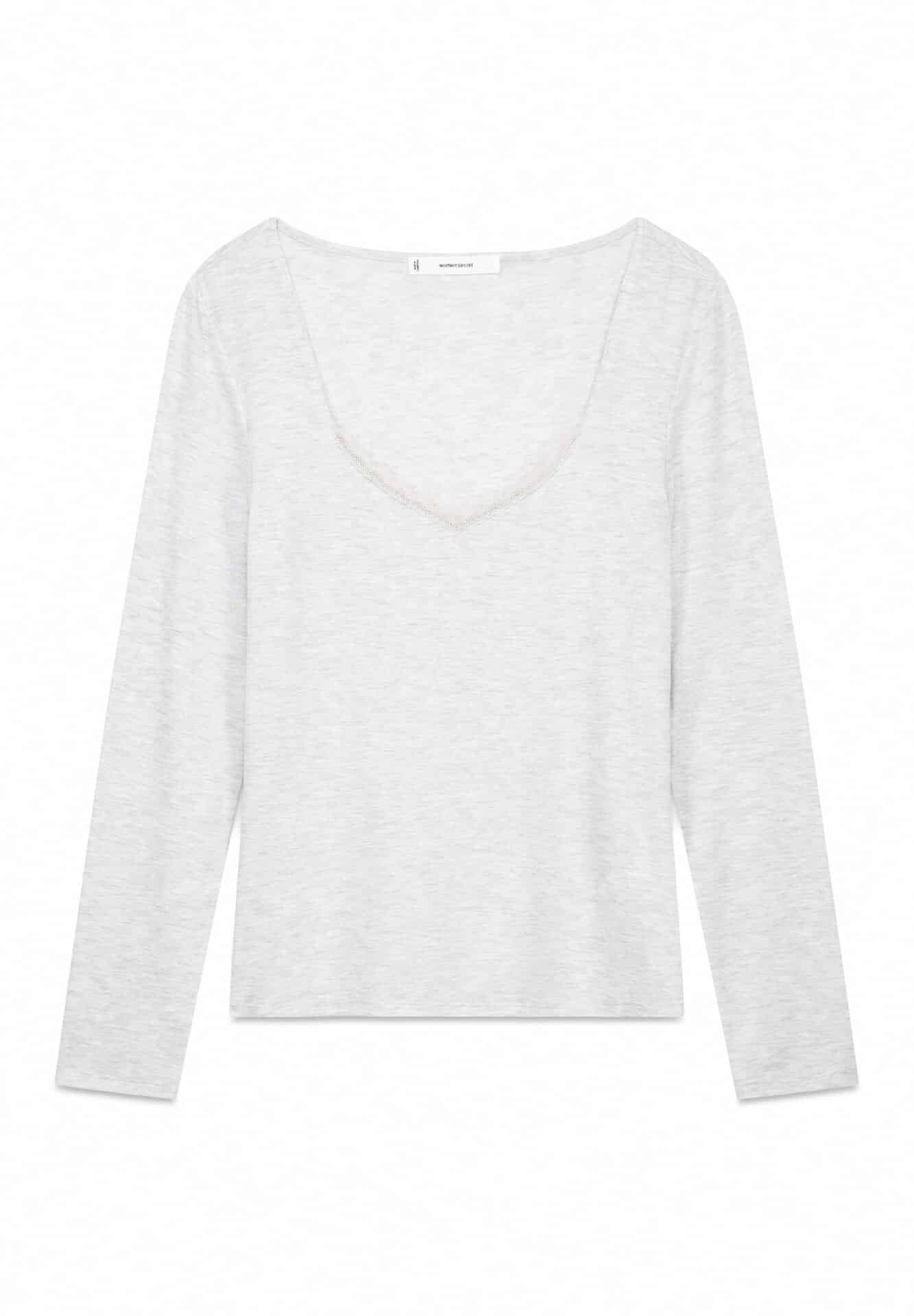 T-shirt Dentelle Gris - Image 1 of 4