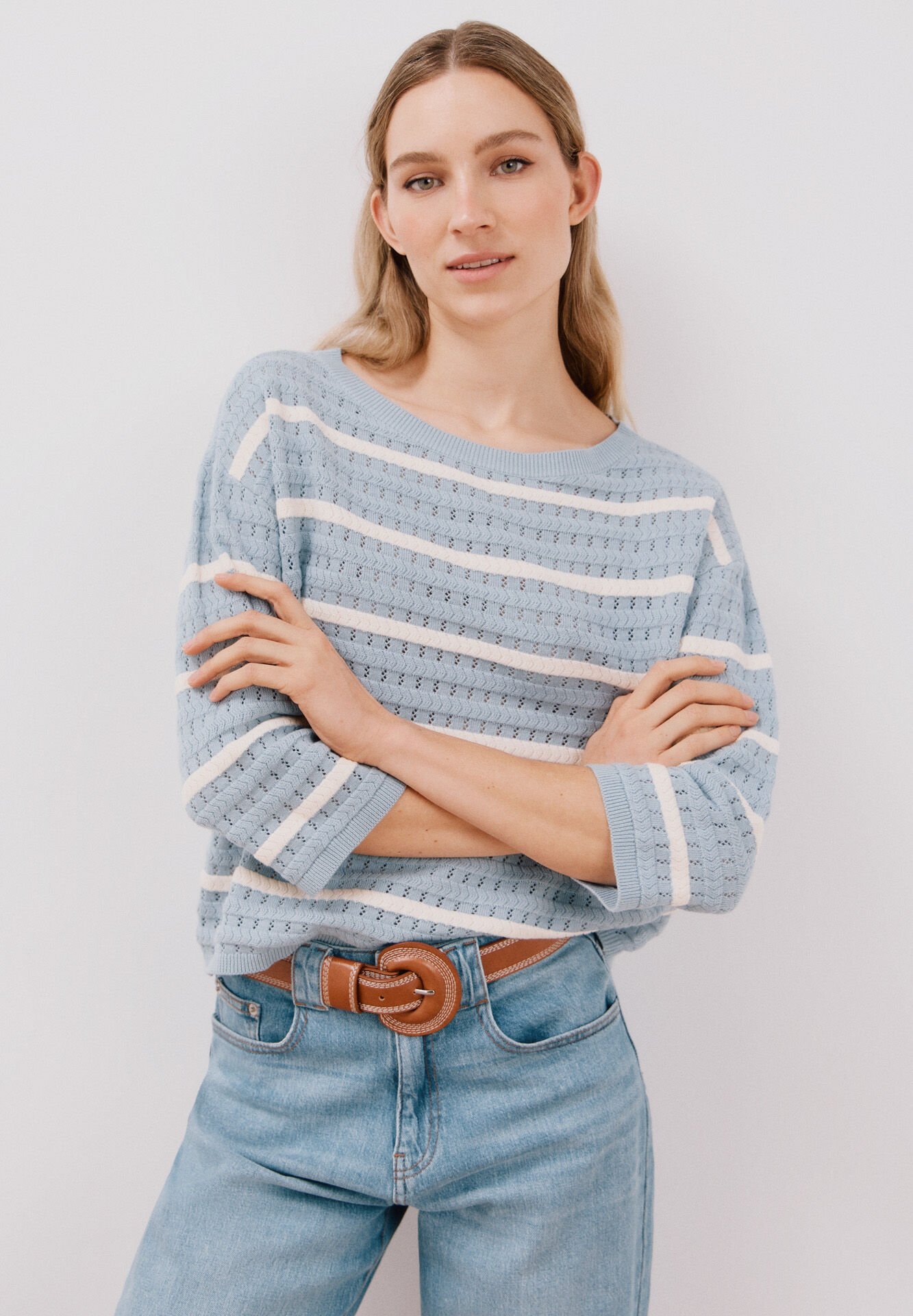 Pull Rayé Bicolore - Image 1 of 4