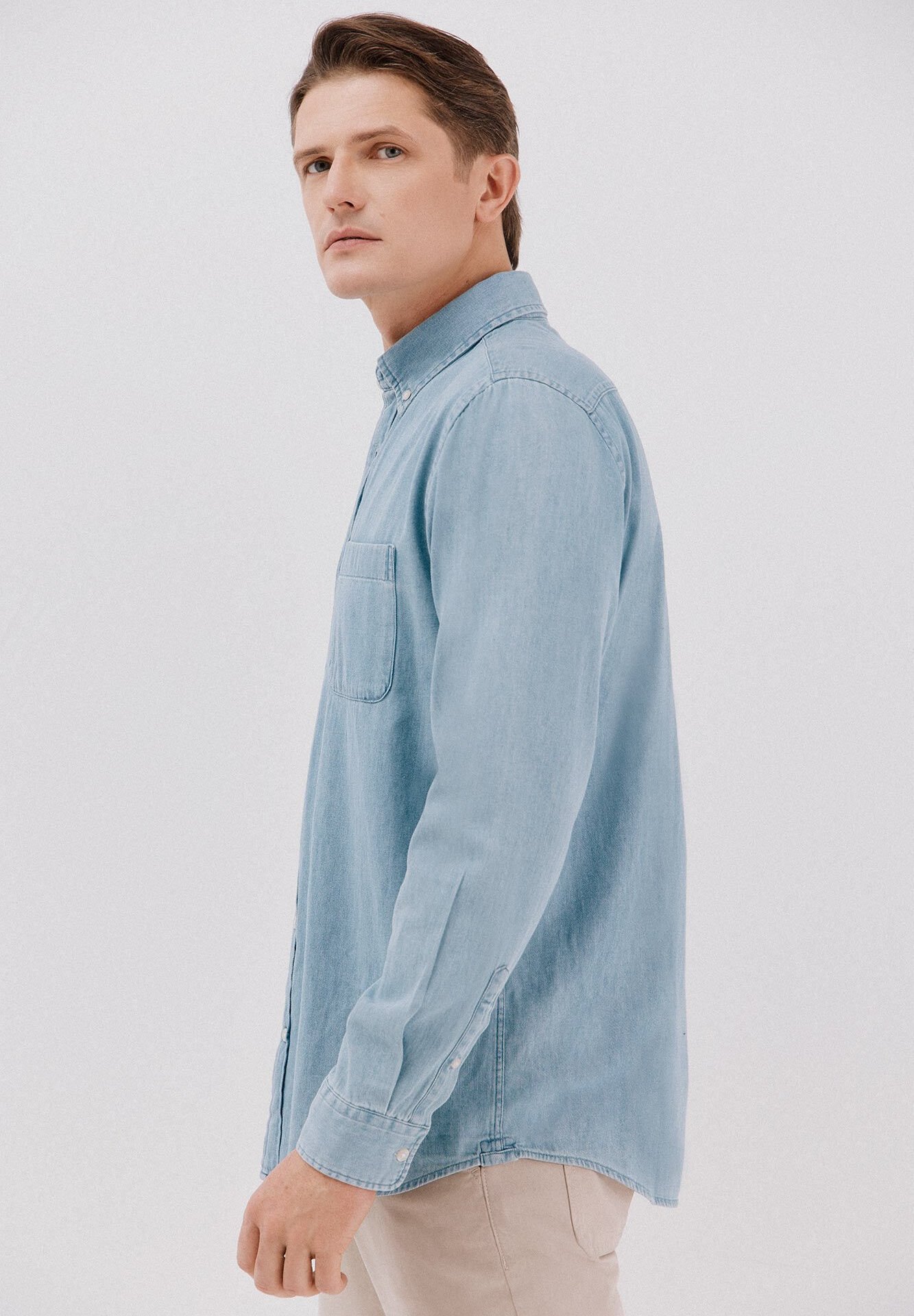 Chemise Jean Basic - Image 1 of 4