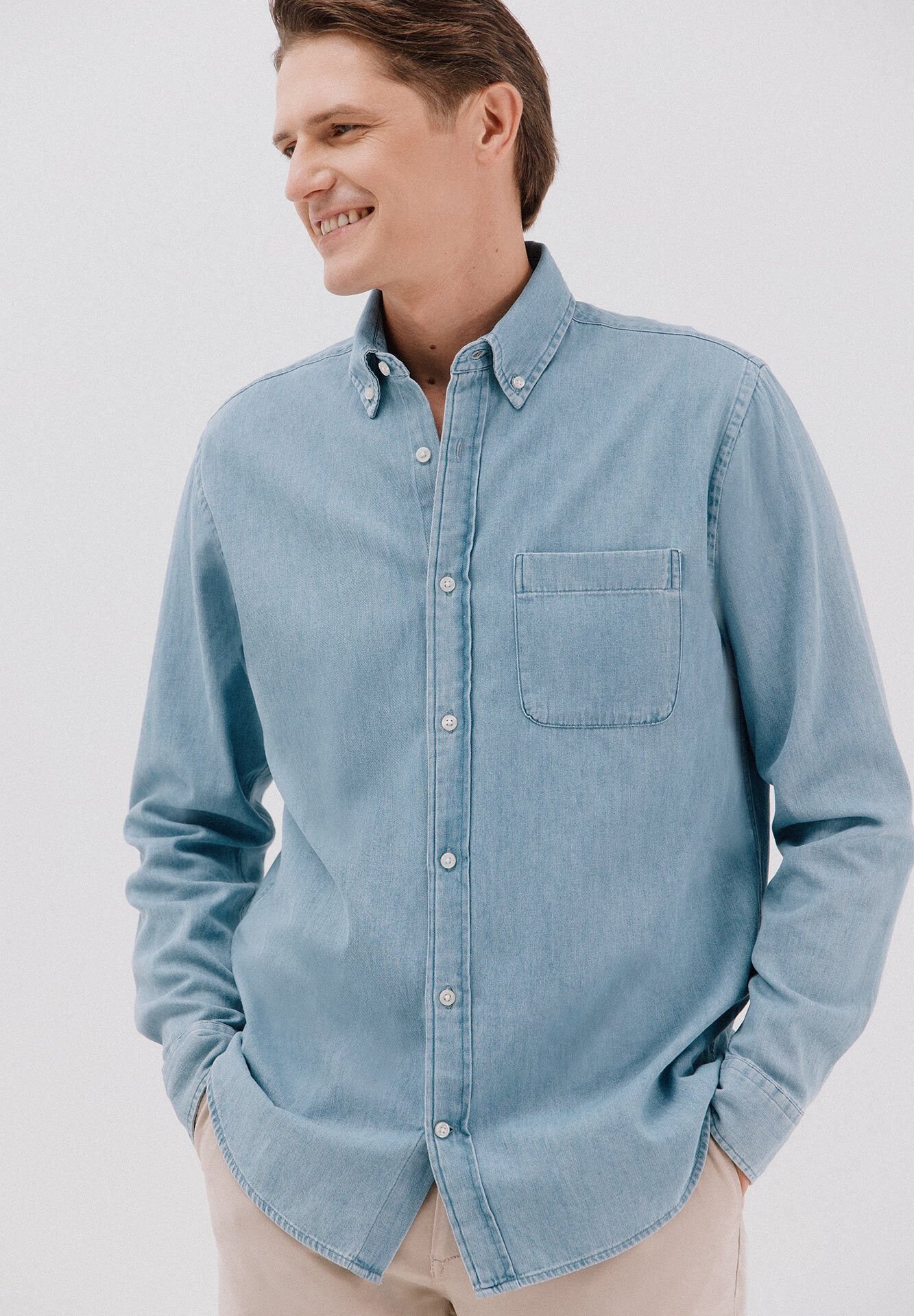 Chemise Jean Basic - Image 1 of 4