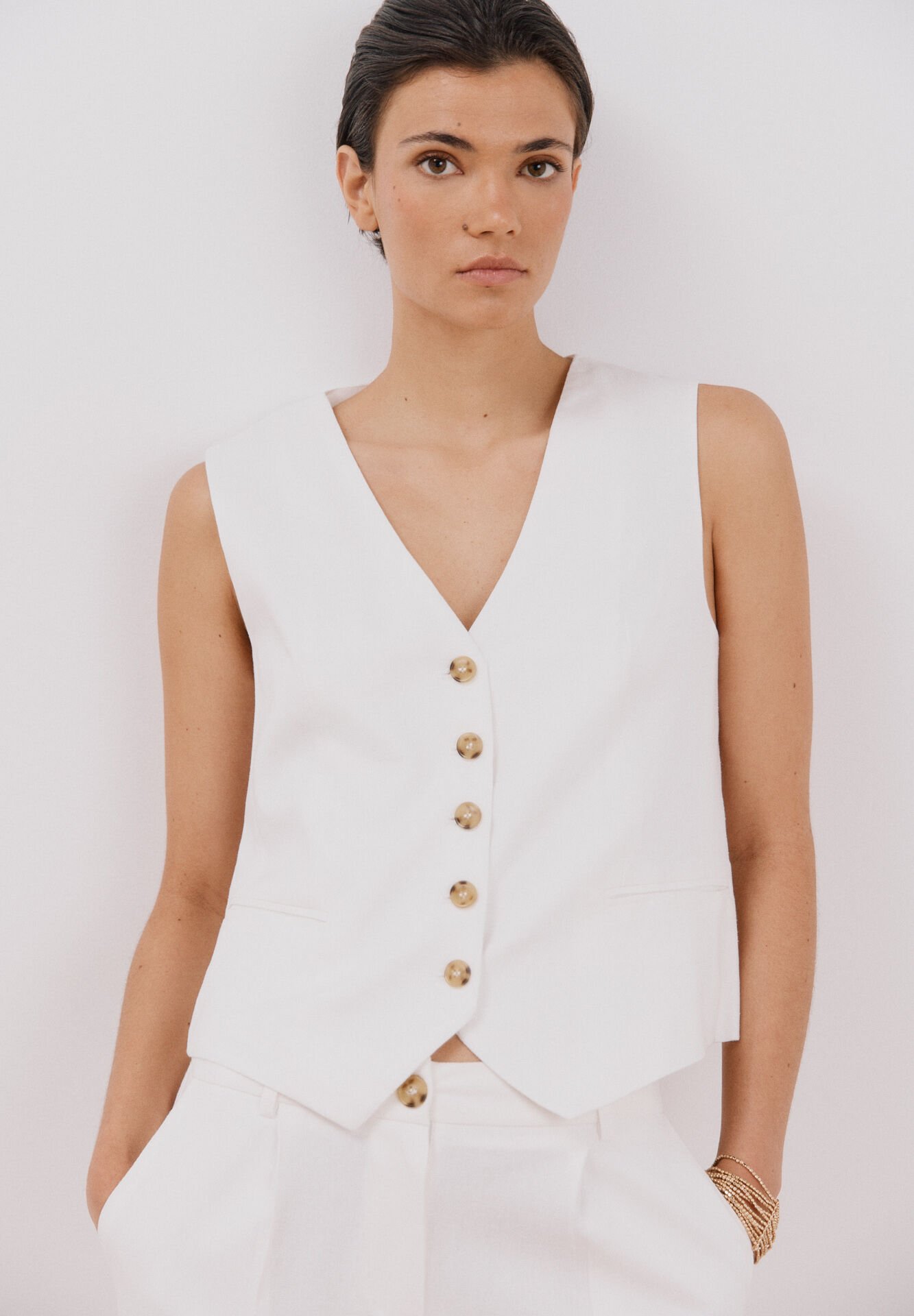 Gilet Ouvert Avec Manche Sans Manches - Image 1 of 4