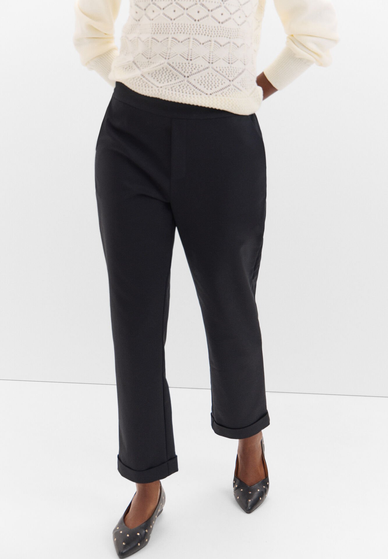 Pantalon droit avec dos élastiqué - Image 1 of 4
