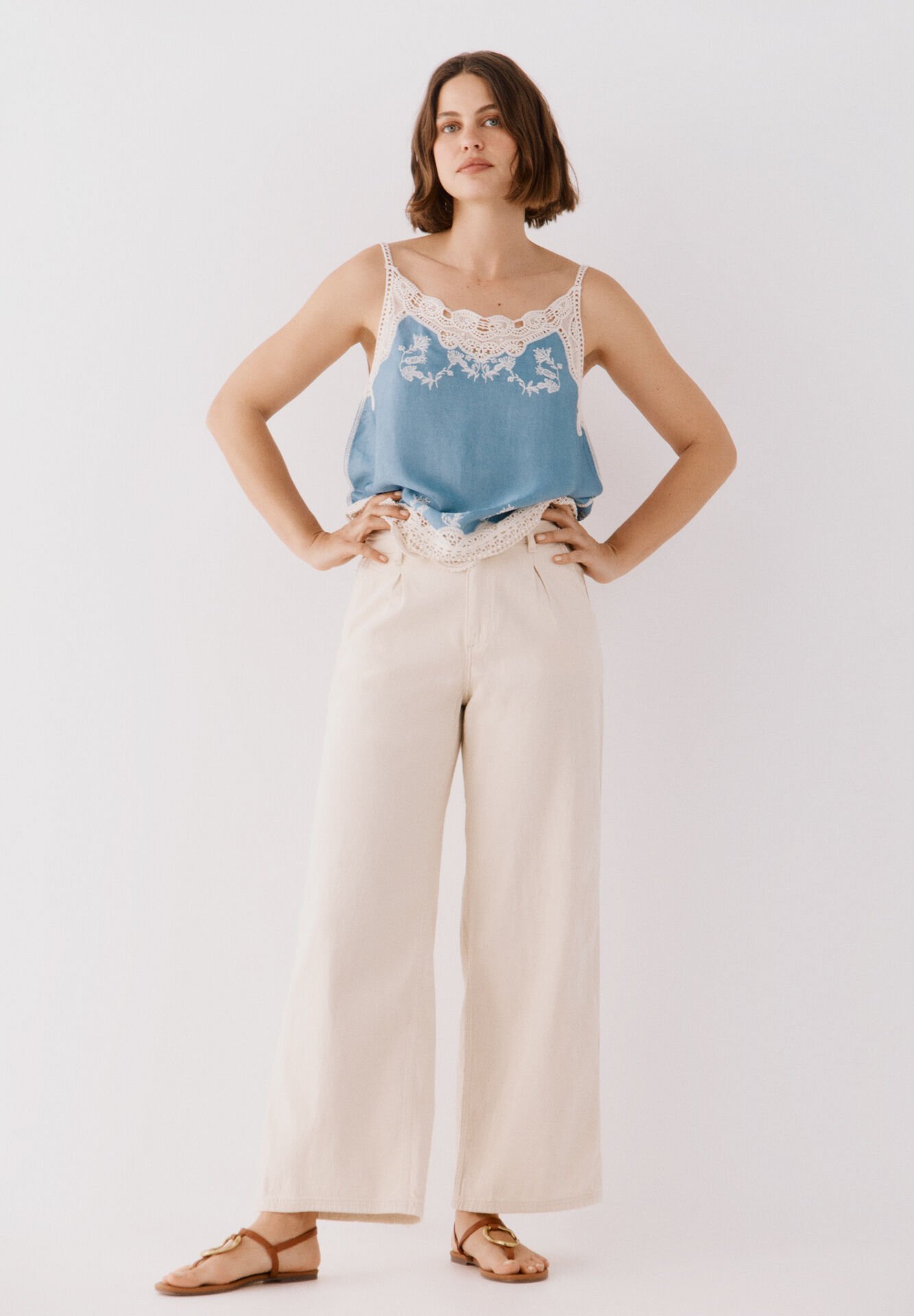 Pantalon En Sergé Sergé - Image 1 of 4