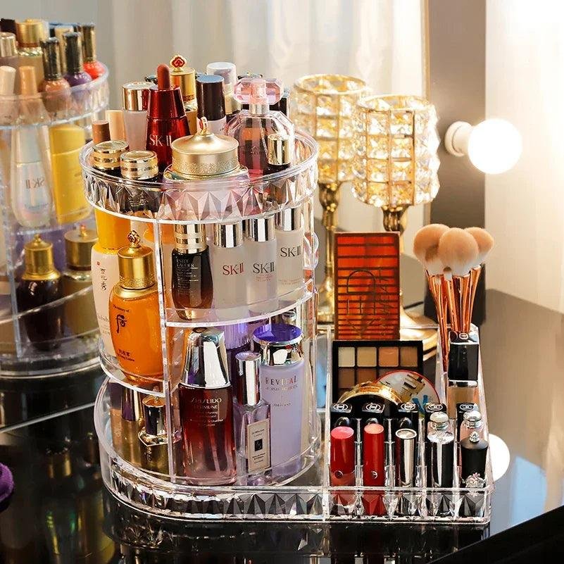 Organisateur Cosmétique Transparent Et Élégant Avec Poignées Multifonctions - Image 1 of 4
