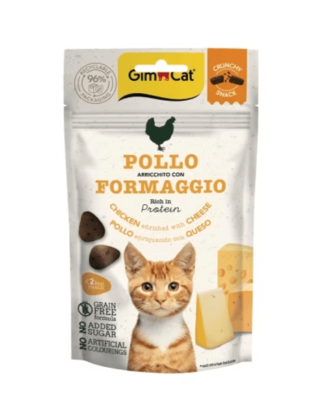 Gimcat Crunchy Snack Poulet &amp; Fromage 50g - Image 1 of 1
