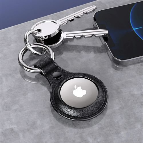 Porte-clés Airtag Pour Apple, Étui De Protection En Cuir - Image 1 of 3
