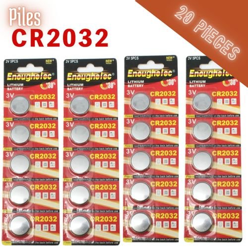 20 X Piles Cr2032 3v Batterie, Pile Bouton Au Lithium 3 Volts - Image 1 of 1