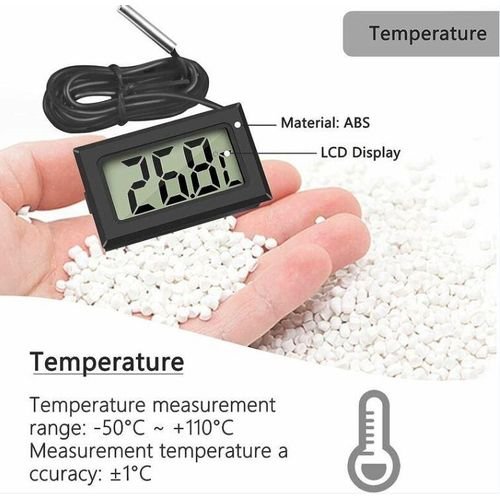 Lcd Thermomètre Numérique Avec Sonde Aquarium Réfrigérateur Température - Image 1 of 3