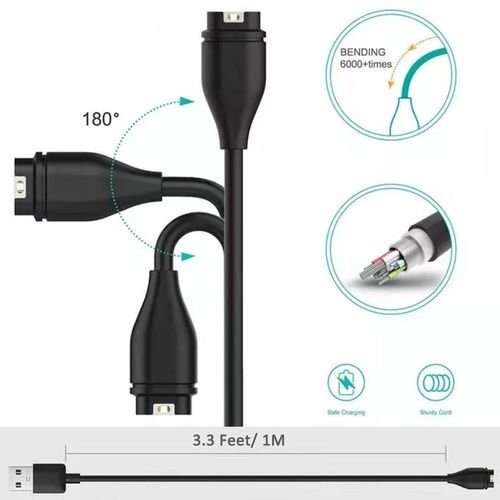 Câble De Chargement Usb Pour Garmin Fenix S 6 5 Plus 5x Vivoactive 3 Watch .. - Image 1 of 3
