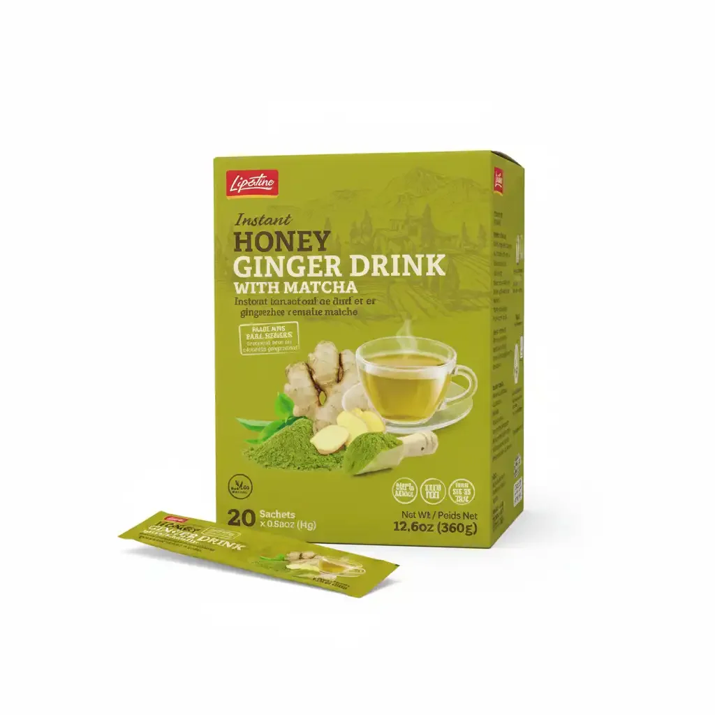 Boisson Instantanée Soluble - Gingembre, Miel, Matcha - Image 1 of 3