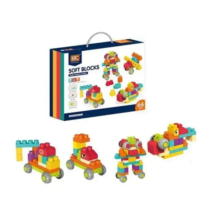Blocs De Construction Souples – 66 Pièces Empilables - Image 1 of 4