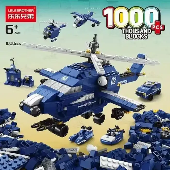 Bloc De Construction - Hélicoptère De Combat - 1000 Pièces - Image 1 of 1