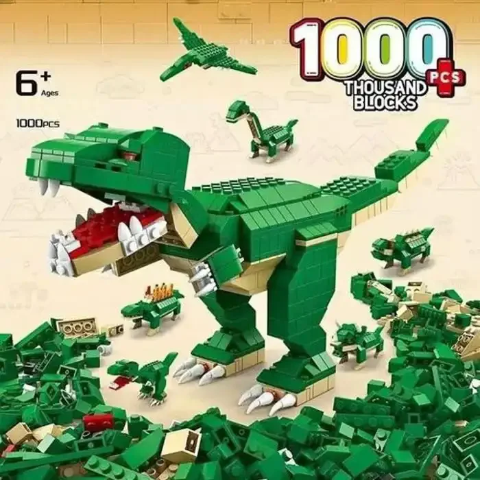 Bloc De Construction - Modèle Dinosaure - 1000 Pièces - Image 1 of 2