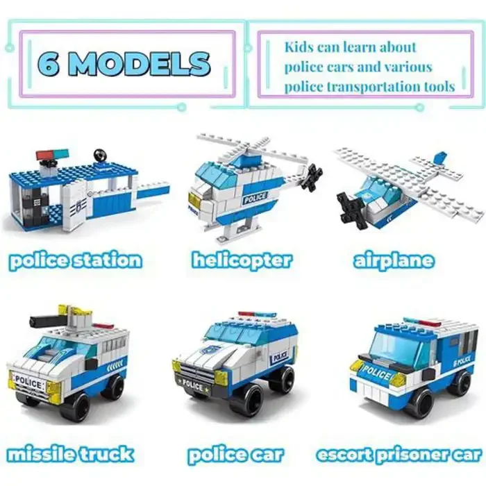 Bloc De Construction - Modèle Voiture De Police - 1000 Pièces - Image 1 of 2