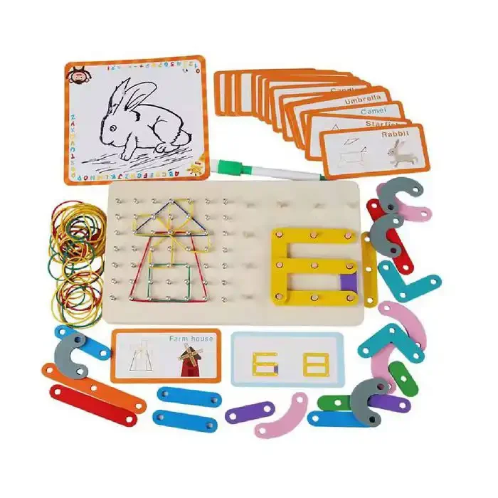 Géoboard En Bois Puzzle De Lettres Et Chiffres - 3 Ans Et Plus - Image 1 of 1