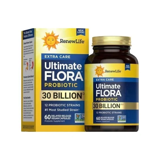 Probiotique Ultime Flora Extra Care 30 Milliards 60 Casquettes Végétaliennes - Image 1 of 1