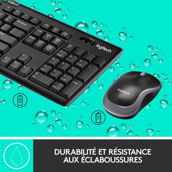 Clavier + Souris Sans Fil – Logitech Mk270 | Azerty Fr - Image 1 of 3