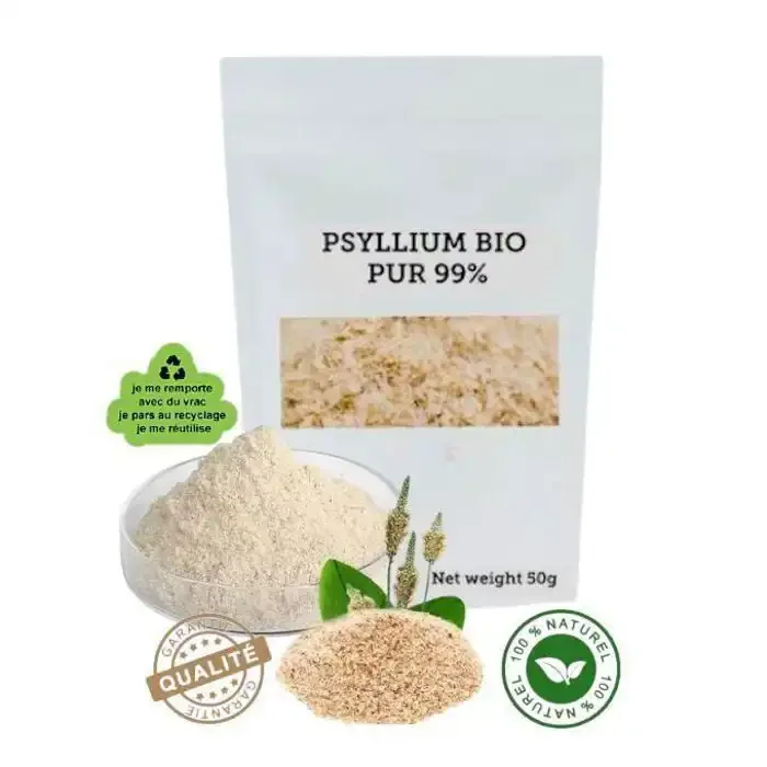 Psyllium Certifié Biologique Pur 99% - Sachet Vrac - Image 1 of 1