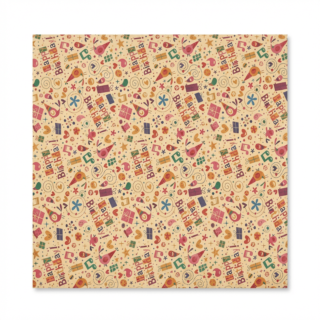 Papier Cadeau Motif Anniversaire - Image 1 of 1