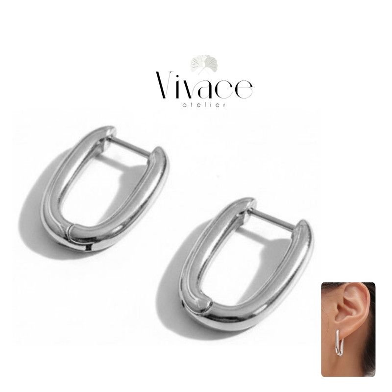 Boucles D’oreilles Vivace Élégance Argentée - Image 1 of 1