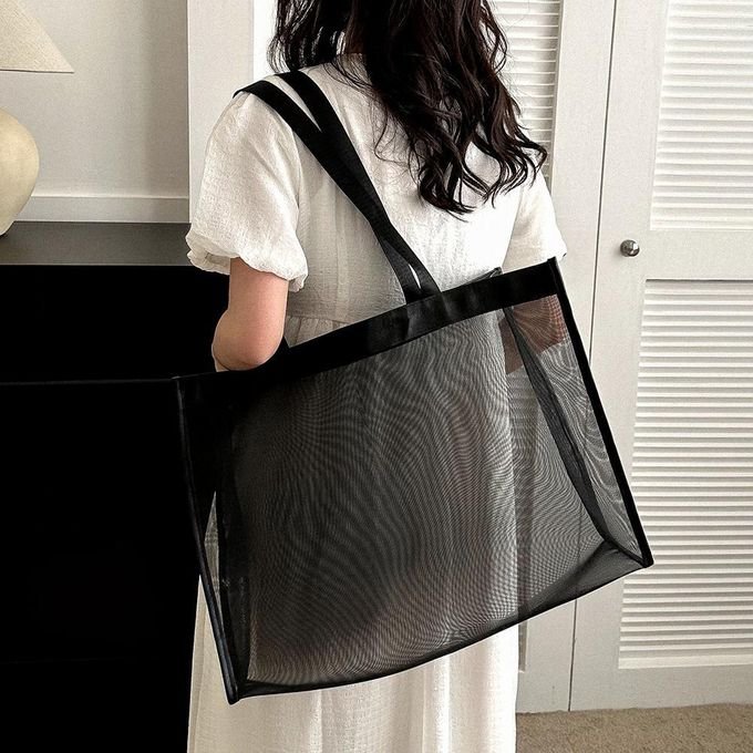 Sac De Plage En Maille Pour Femme, Grand Sac De Voyage Familial - Image 1 of 4