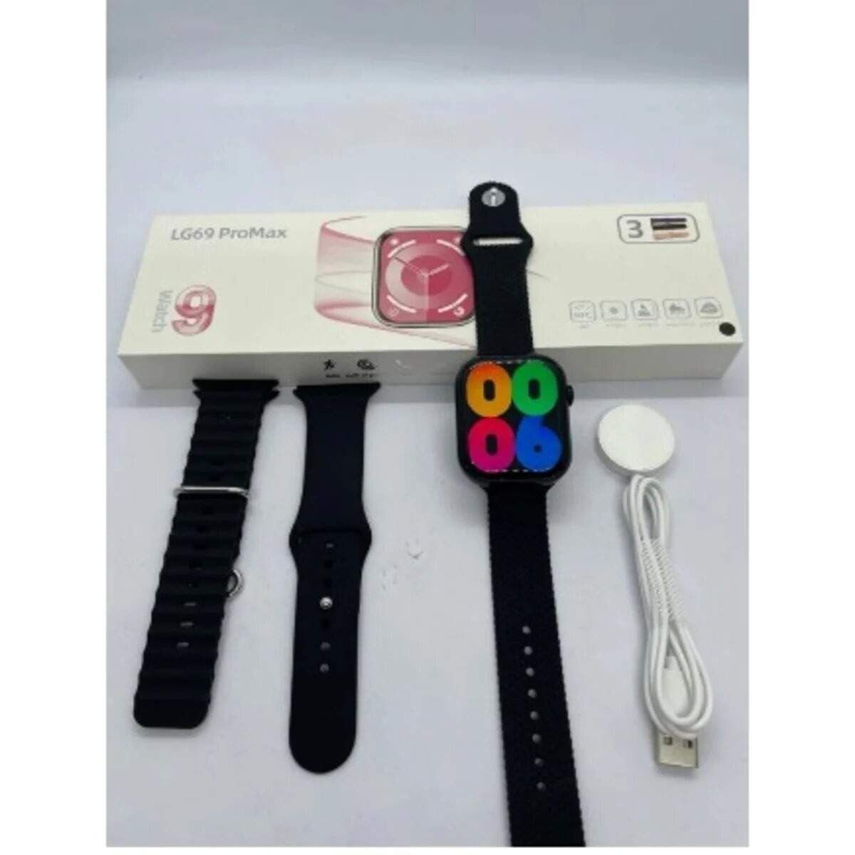 Montre Connectée Zw9 Pro Max Avec 2 Bracelets, Écran 45 Mm - Image 1 of 1