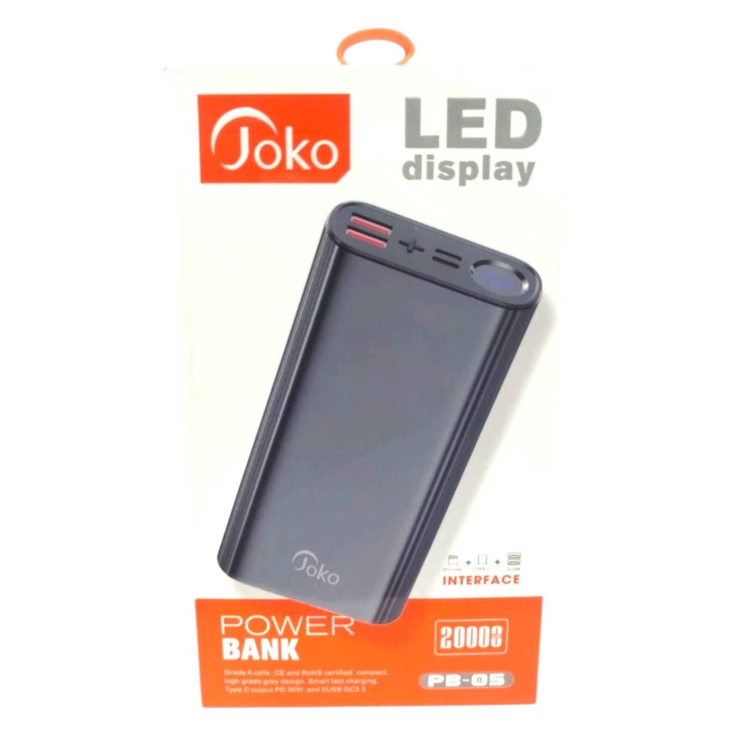 Powerbank 20000mah Charge 3.0 Usb Et Type C - Pb-04 Pour Téléphones - Image 1 of 1