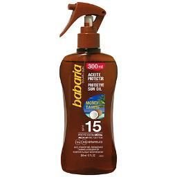 Babaria Huile Solaire Monoi Tahiti Spf 15, 300ml - Image 1 of 1