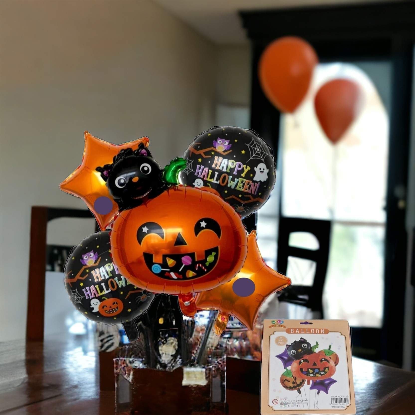 5 Pièces Ballons Halloweens Étoile En Mauve - Image 1 of 1