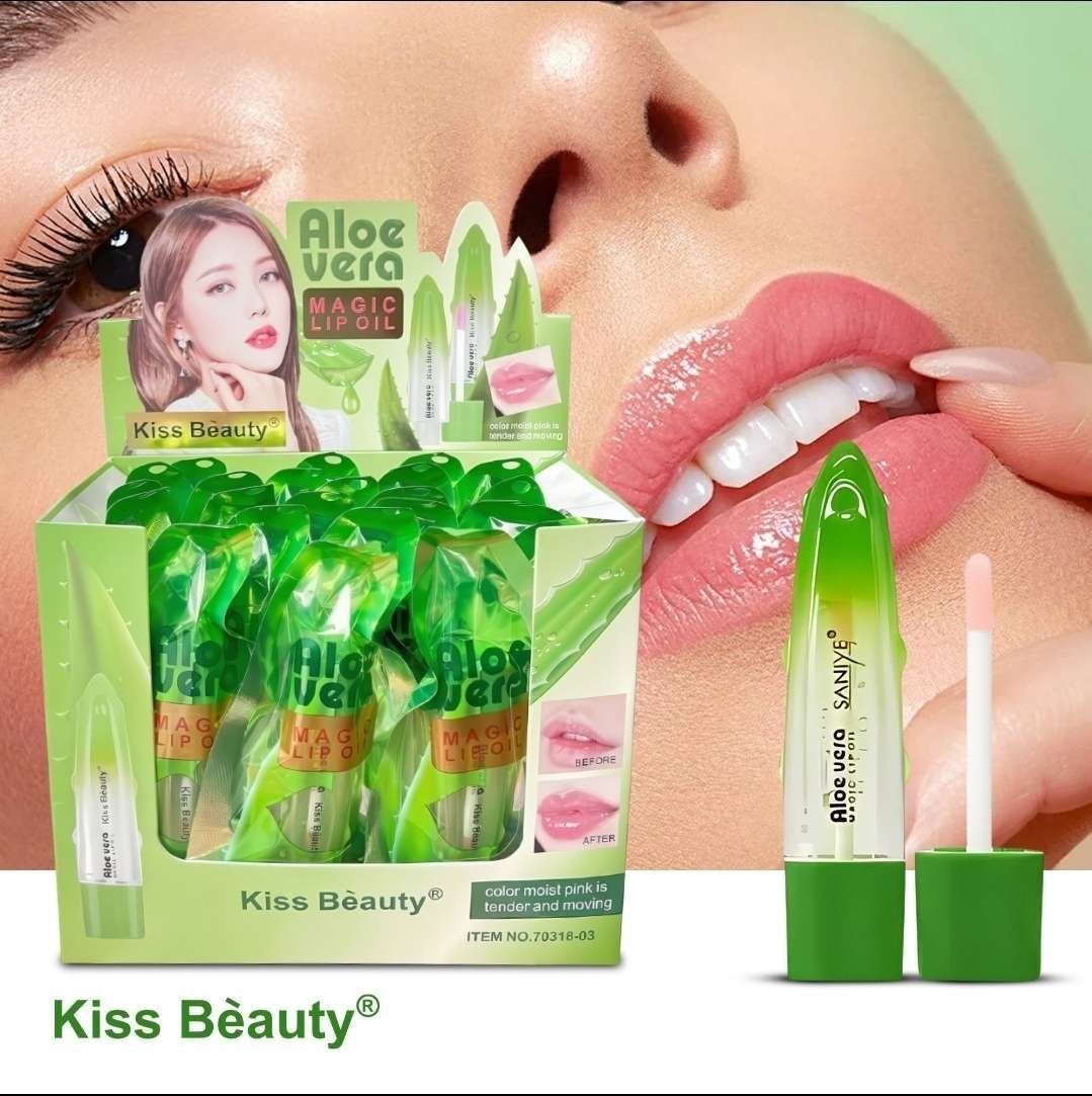 Magic Lip Oil Gloss Transprant Aloé Vera Kiss Beauty - Image 1 of 1