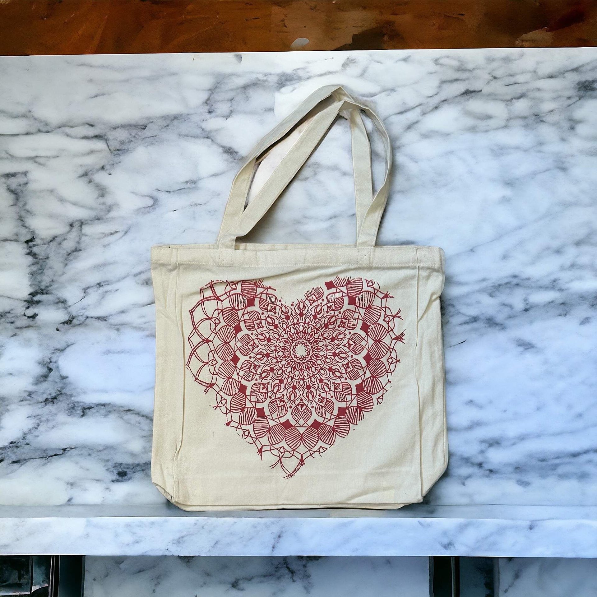 Tote Bag Cœur Décoré - Image 1 of 1
