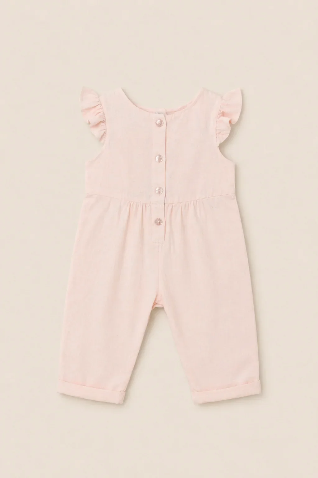 Combinaison Bébé Rose Poudré – Douceur & Élégance Minimaliste - Image 1 of 3