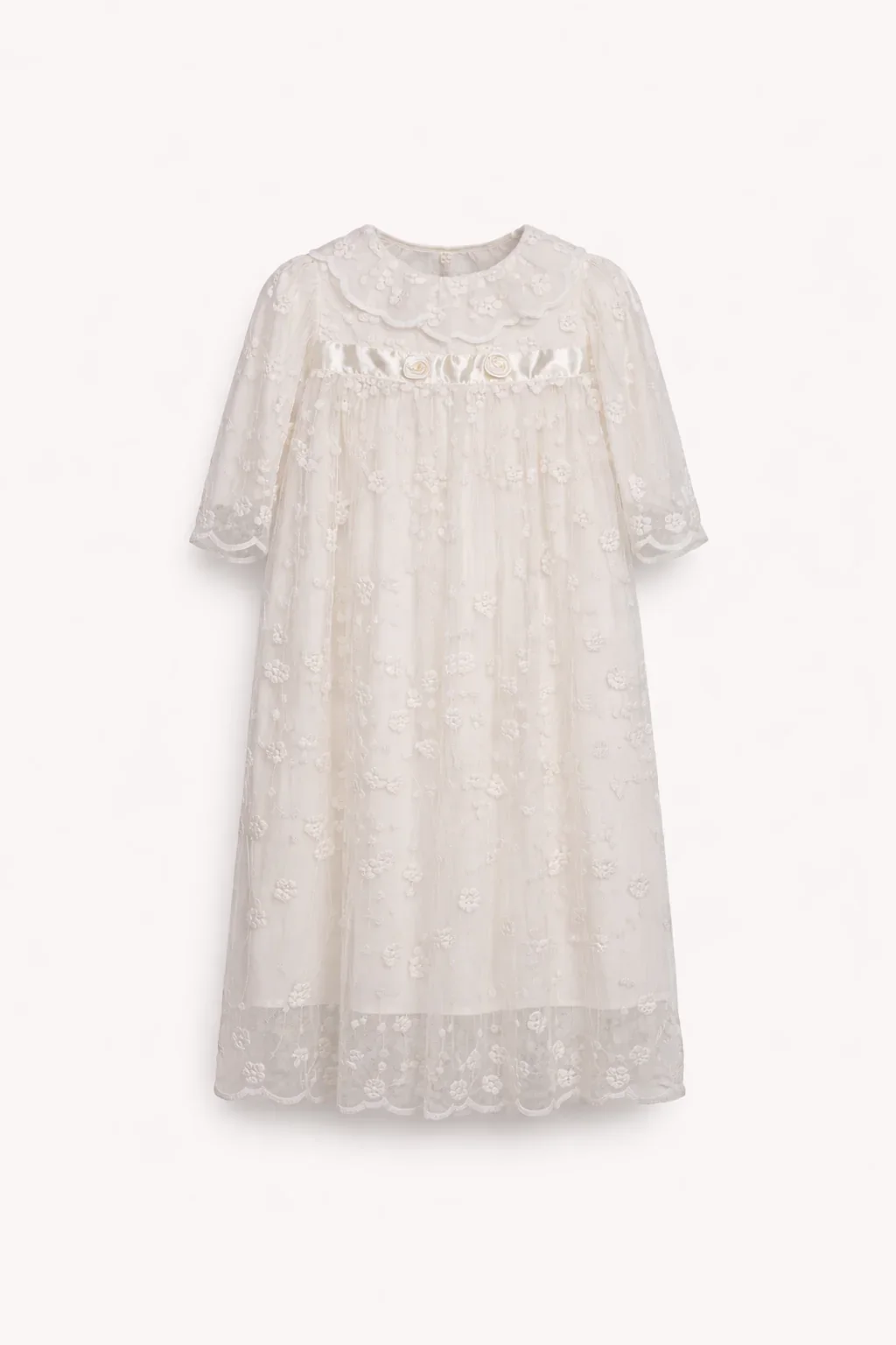 Robe Cérémonie Bébé Fille – Dentelle & Élégance - Image 1 of 4
