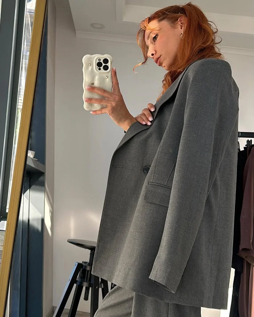 Ensemble Tailleur 3 Pièces - Gris Chiné - Image 1 of 4