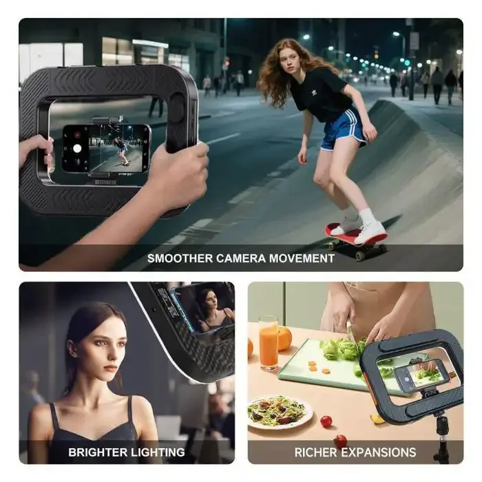 Lumière Torche Anneau 20w Pour Smartphone, Caméra & Gopro Rechargeable Lumière Réglable Anneau Lumière Télé Remplissage Réglable Led - Image 1 of 4