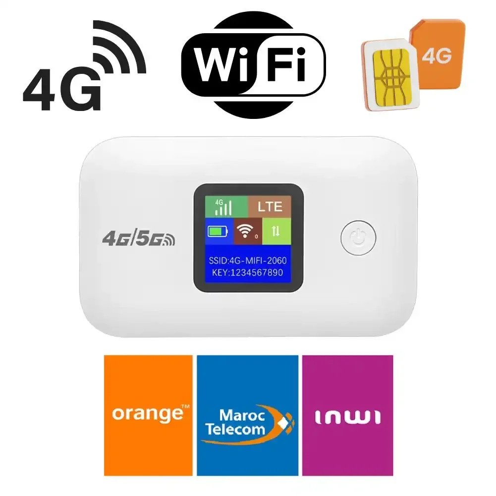 Routeur 4g/5g Avec Carte Sim 150 Mbps, Routeur Sans Fil 4g Lte - Image 1 of 2